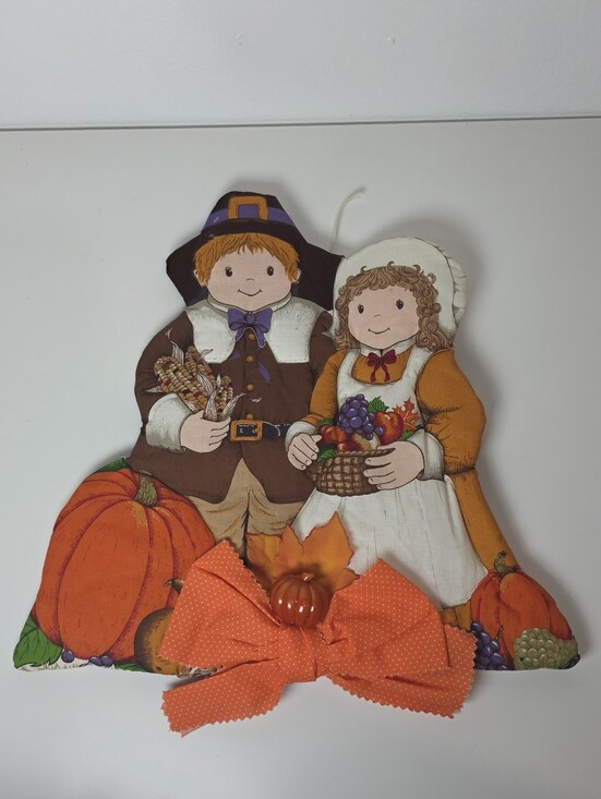Other - 🎃 Vintage Cranston Print Works "Little Pilgrims" Hanging Decoration